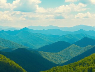 Fototapeta premium Majestic Mountain Range Panorama