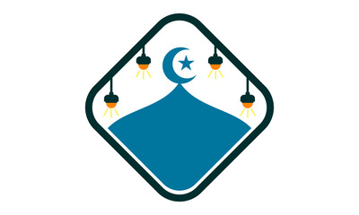 mosque icon vector logo