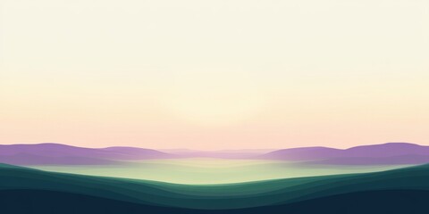 Serene European Landscape at Dusk with Soft Hues and Lush Undulating Hills Under a Gentle Sky