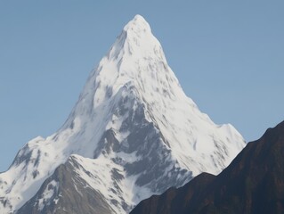 Majestic Snow-Capped Mountain Peak