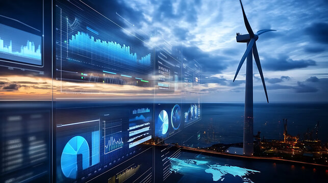 Real-time analytics enhance wind energy production efficiency.