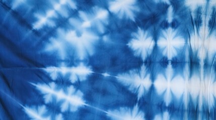 Abstract Blue Tie-Dye Pattern with Dynamic Symmetry and Fluid Motifs, Perfect for Backgrounds and Creative Projects