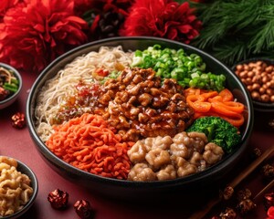 Celebrate the Year of the Rabbit with a Lunar New Year Feast A Festival Menu Featuring Exquisite Dishes Inspired by the Zodiac Animal, Blending Culinary Delights and Symbolic Food Representations for