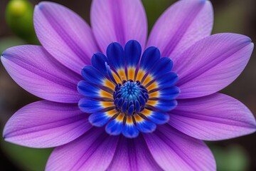 Stunning Closeup of Vibrant Azure Flower in Full Bloom