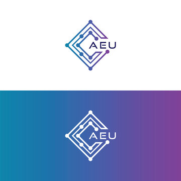 aeu tech initial logo design icon for technology, Digital, Tech business, aeu tech logo, aeu technology logo
