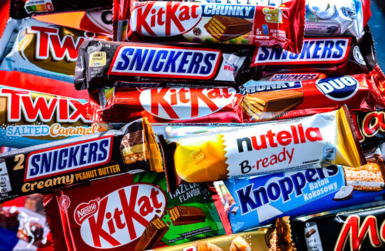 Variety of popular brands of confectionery products