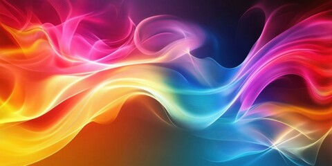Obraz premium Abstract colorful background with wavy lines and gradients, creating a vibrant and dynamic design