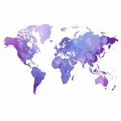 Watercolor World Map