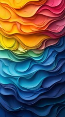 Obraz premium Stunning Abstract Paper Art with Vibrant Colors and Intricate Layering