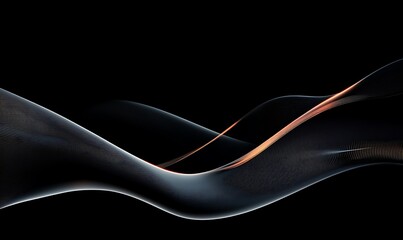 Abstract waves in dark tones with subtle lighting, conveying fluidity and movement.