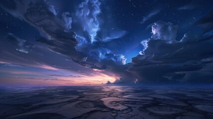 The abstract storm is a captivating sight. Lightning and rain add to the dramatic atmosphere.