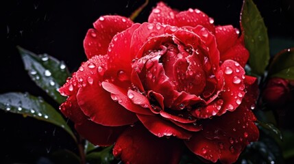 Fresh Peony Flower with Water