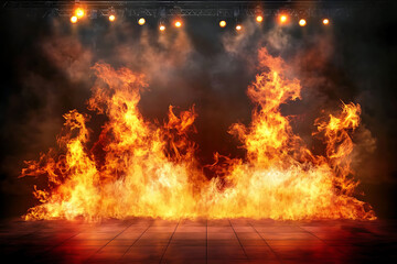 Creative Photography Scene with Fiery Atmosphere