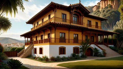 Obraz premium house in the woods, house in the forest, winter 