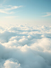 Fototapeta premium Delicate blue green hues blended with white for a serene cloudy sky effect , green, pastel, airy