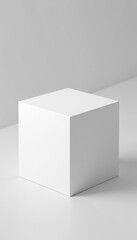 Fototapeta premium Square box mockup displayed with a clean background, ideal for product branding and visualization.