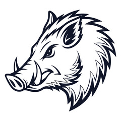 Boar Head Logo Vector Illustration in High Detail for Branding and Design Projects