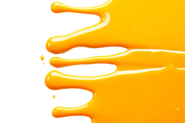Obraz premium Yellow paint splash, white isolate background