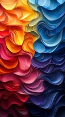 Stunning Colorful Paper Art, Multilayered Abstract Design