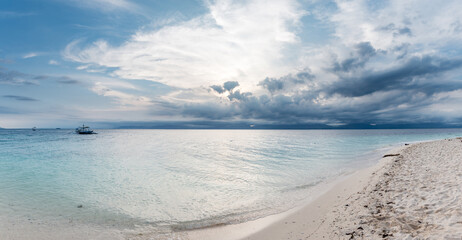 Stormy Sky Over Ocean Water in Philippines.