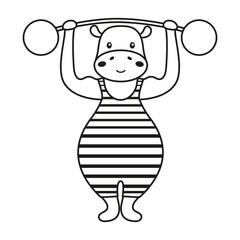 cartoon circus hippo