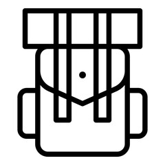 Backpack icon. Vector line icon