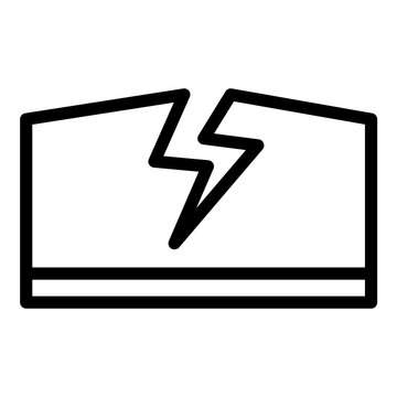 recommend clip art: Earthquake icon. Vector line icon