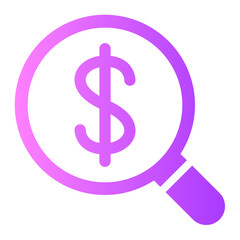 magnifying glass gradient icon