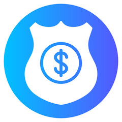 Fototapeta premium secure gradient icon