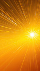 Fototapeta premium Vibrant yellow background with dynamic warp speed lines and starburst, bright bursts, bright lights, abstract textures, energy flow