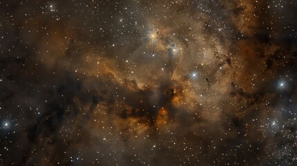 Obraz premium A cosmic landscape with nebulae and stars.