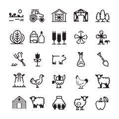 Flat Design Icon Set for Business and Technology