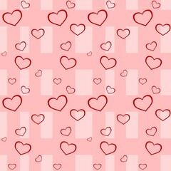 Valentines day seamless pattern with hearts