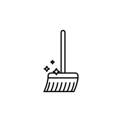 Sweeping vector icon outlined style.