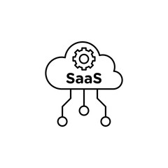 SaaS vector icon outlined style.