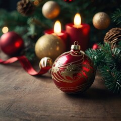 Christmas house in the woods