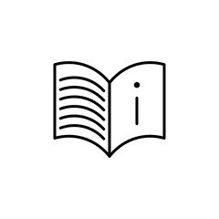 guide book vector icon outlined style.