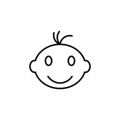 Baby boy vector icon outlined style.