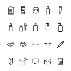 美容のベクターアイコンセット