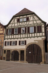 Historisches Fachwerkhaus im Zentrum von Vaihingen an der Enz in Baden-Württemberg