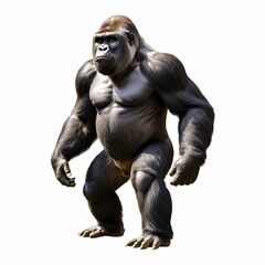 Intense Gorilla Stare with Marked Forehead
