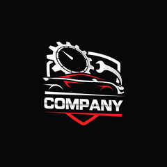 Fototapeta premium auto car service design logo template
