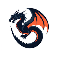 Fototapeta premium Fierce dragon logo design graphic art fantasy theme digital realm bold aesthetics for branding purposes