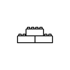 Building toy vector icon outlined style.