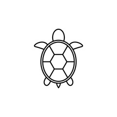 Turtle vector icon outlined style.