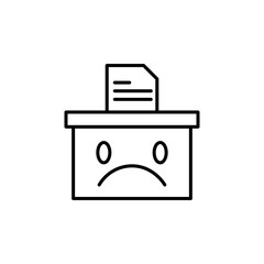 Complaint box vector icon outlined style.