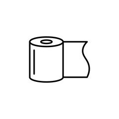 Foil roll vector icon outlined style.