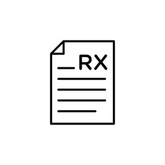 RX vector icon outlined style.