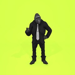 Gorilla wearing a sleek business suit. © AnimatorPark