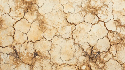 Fototapeta premium The ground has cracks in the top view for the background or graphic design